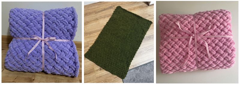 Deky upletené z Alize Puffy vlny