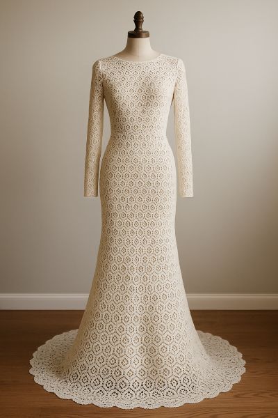 Pletené svadobné šaty