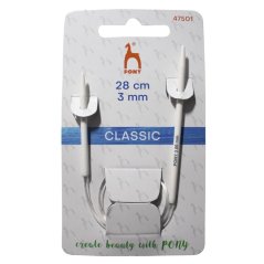 Kruhové ihlice PONY ponožkové 3,00 mm / lanko 28 cm Kruhové ihlice PONY ponožkové 3,00 mm / lanko 28 cm