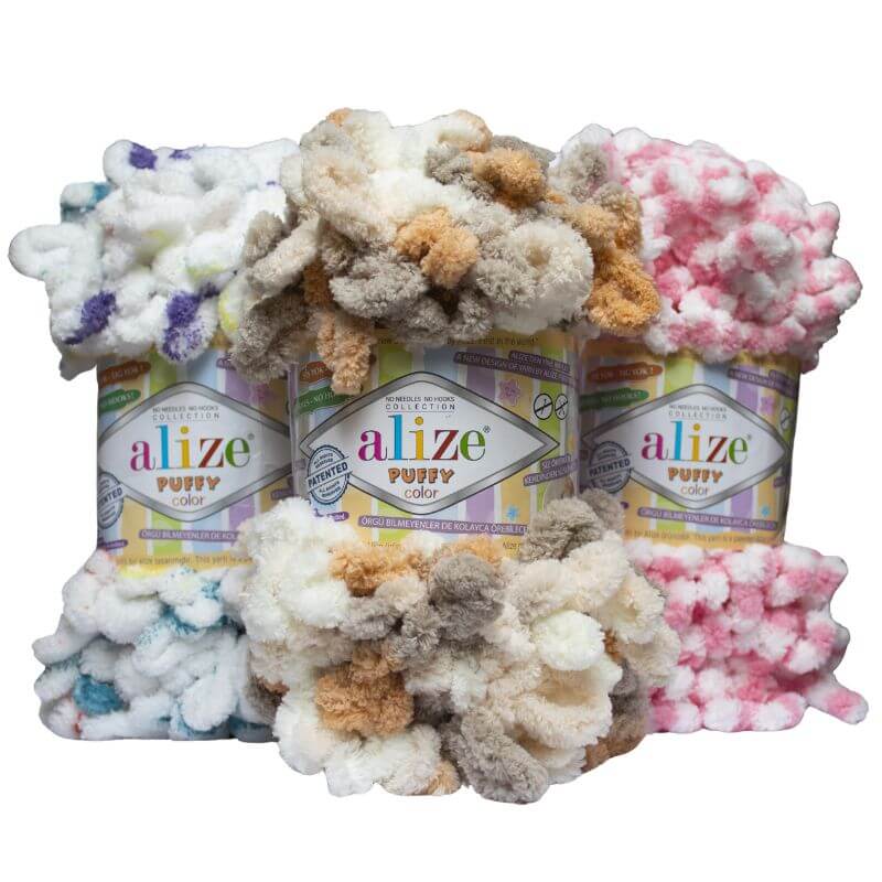 Priadza na pletenie rukami Alize Puffy Color