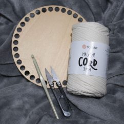 Sada na výrobu háčkovaného košíka