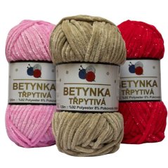 Ženilková priadza Betynka Třpytivá Ženilková priadza Betynka Třpytivá