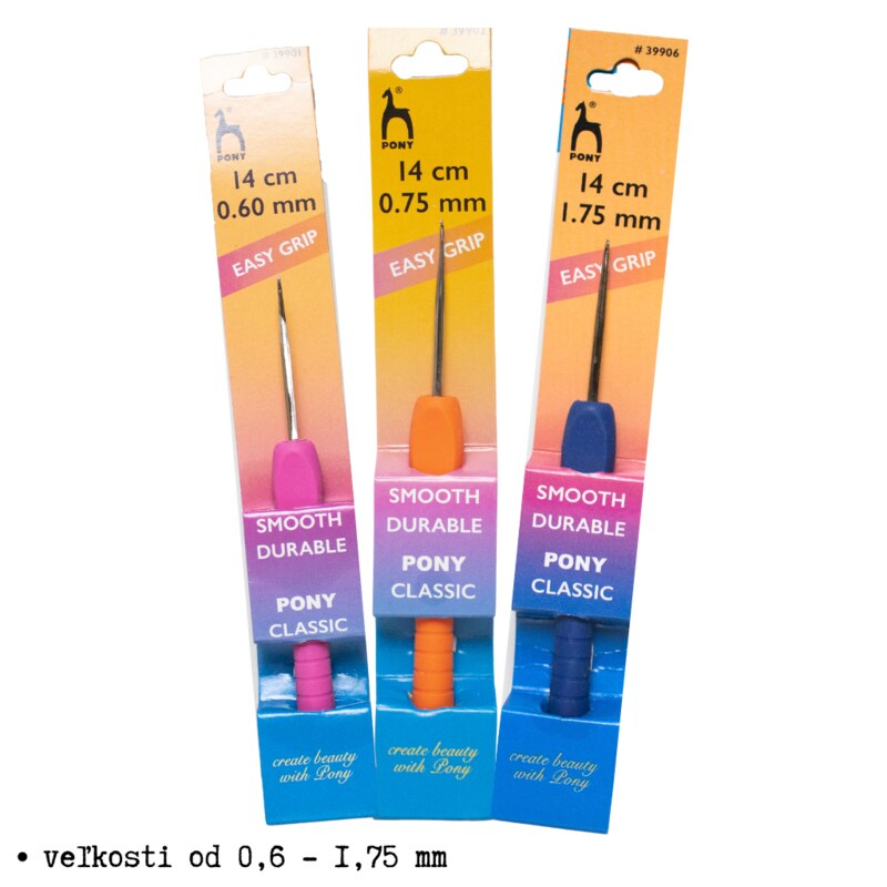 Oceľový háčik Easy Grip PONY s ručkou 14 cm