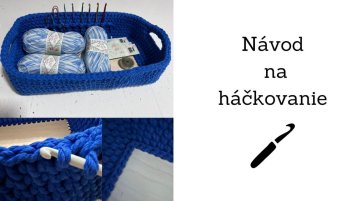 Háčkovaný organizér na pomôcky pri pletení a háčkovaní