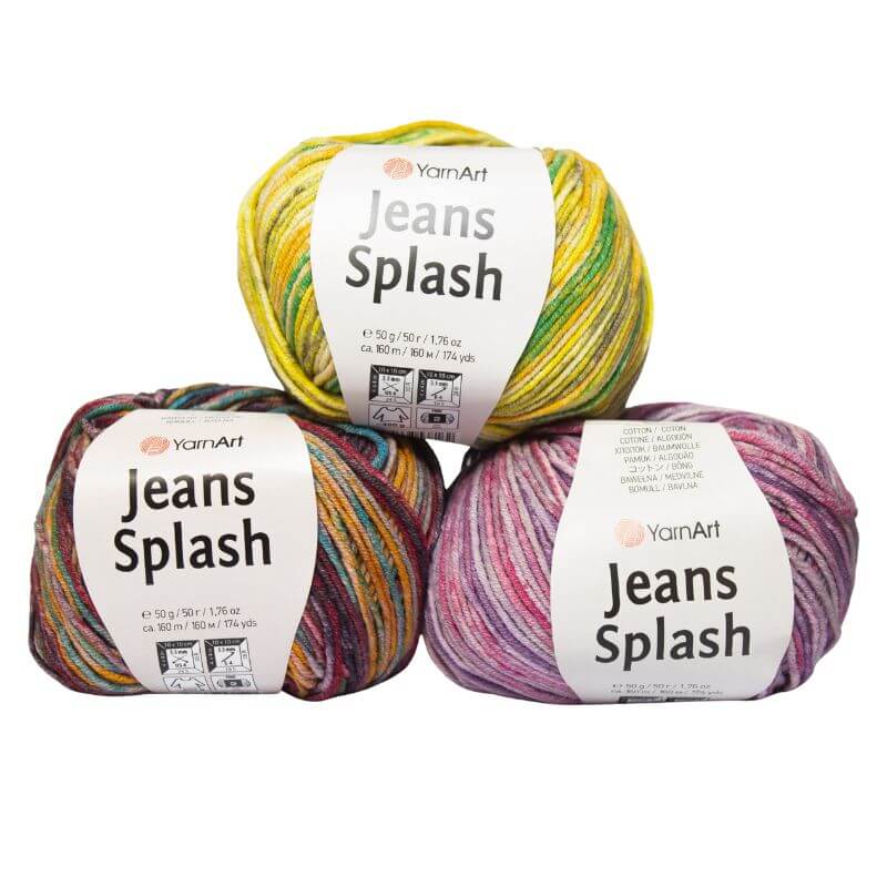 Melirovaná priadza YarnArt jeans splash Melirovaná priadza YarnArt jeans splash