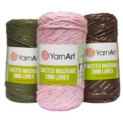 Rozčesavací špagát macreme lurex