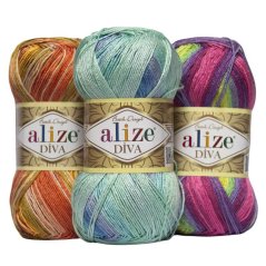 Melirovaná priadza Alize Diva Batik Melirovaná priadza Alize Diva Batik
