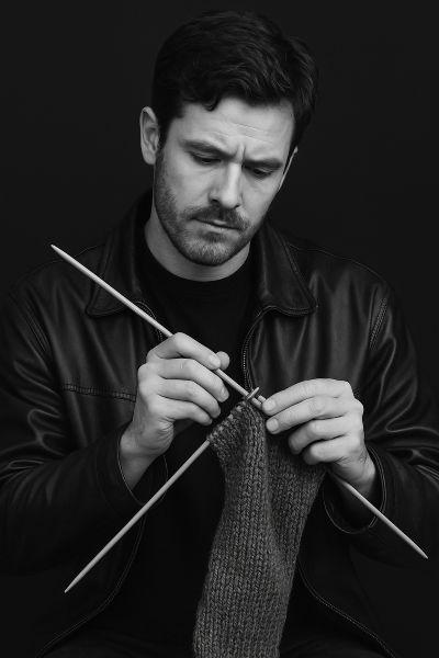 Muž ako pletie – pletenie ako forma terapie