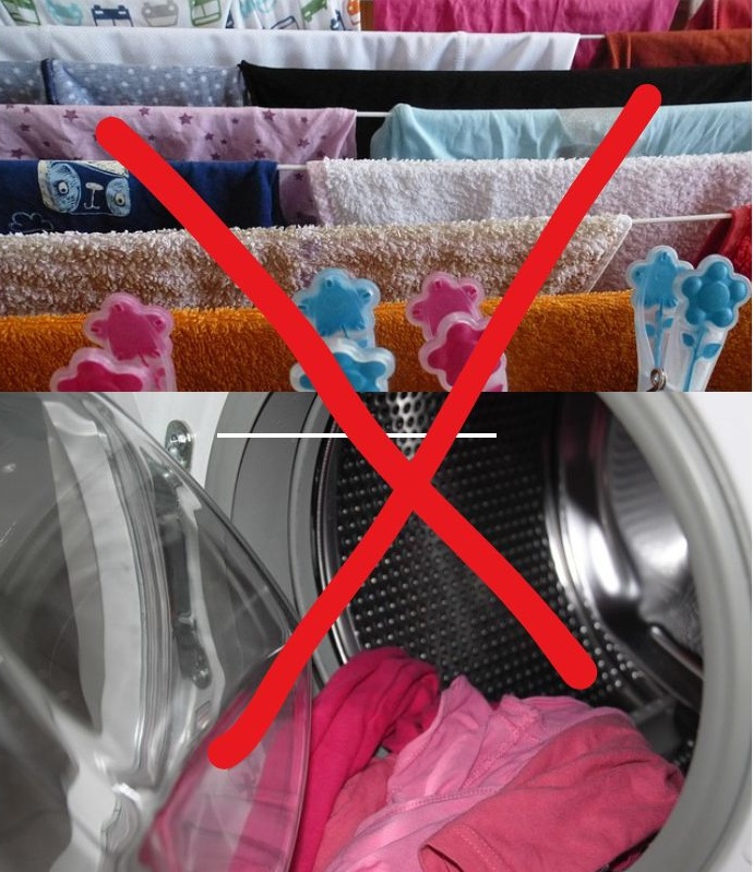 Zákaz sušiť v sušičke