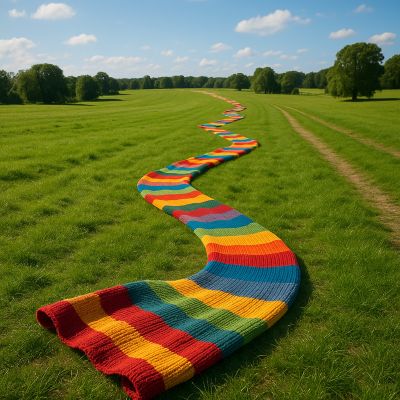 Najväčší pletený šál na svete